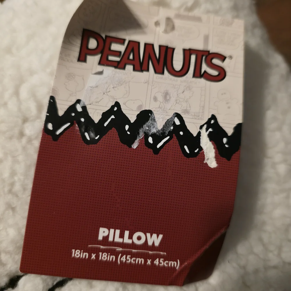 Peanuts Black and White Checkered Snoopy Pillow And Throw Blanket New